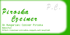 piroska czeiner business card